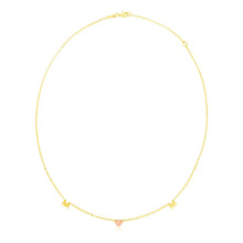 Load image into Gallery viewer, 14k Yellow and Rose Gold Mom Necklace
