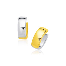 Load image into Gallery viewer, 14k Two-Tone Gold Reversible Snuggable Style Earrings
