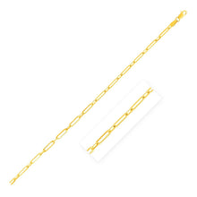 Load image into Gallery viewer, 14k Yellow Gold Alternating Paperclip Anklet (2.8mm)
