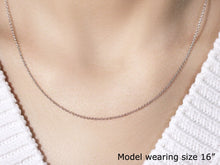 Load image into Gallery viewer, 14k White Gold Round Cable Link Chain 1.3mm
