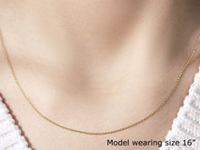 Load image into Gallery viewer, 10k Yellow Gold Oval Cable Link Chain (0.97 mm)
