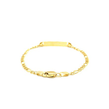 Load image into Gallery viewer, 14k Yellow Gold Figaro Link Children's ID Bracelet

