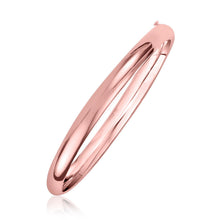Load image into Gallery viewer, 14k Rose Gold 5mm Fancy Shiny Dome Bangle
