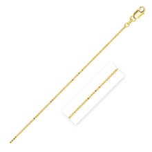 Load image into Gallery viewer, 14k Yellow Gold Diamond Cut Bead Chain 1.0mm
