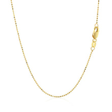 Load image into Gallery viewer, 14k Yellow Gold Diamond Cut Bead Chain 1.0mm
