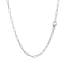 Load image into Gallery viewer, 14K White Gold Delicate Paperclip Chain (2.1mm)
