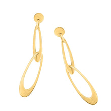 Load image into Gallery viewer, 14k Yellow Gold Italian Oval Link Earrings
