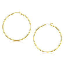 Load image into Gallery viewer, 10k Yellow Gold Polished Hoop Earrings (45 mm)
