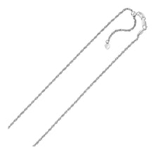 Load image into Gallery viewer, Sterling Silver 1.5mm Adjustable Rope Chain
