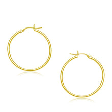 Load image into Gallery viewer, 10k Yellow Gold Polished Hoop Earrings (30 mm)
