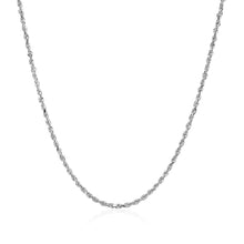 Load image into Gallery viewer, 10k White Gold Solid Diamond Cut Rope Chain 1.4mm
