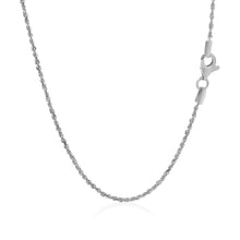 Load image into Gallery viewer, 10k White Gold Solid Diamond Cut Rope Chain 1.4mm
