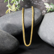 Load image into Gallery viewer, 2.7mm 14k Yellow Solid Gold Diamond Cut Round Franco Chain
