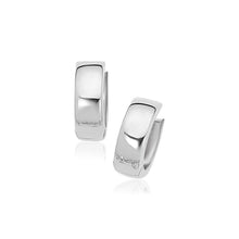 Load image into Gallery viewer, 14k White Gold Snuggable Hoop Earrings
