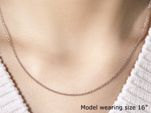 Load image into Gallery viewer, 14k White Gold Round Cable Link Chain 1.9mm
