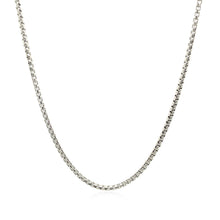 Load image into Gallery viewer, Sterling Silver Rhodium Plated Round Box Chain 1.5mm
