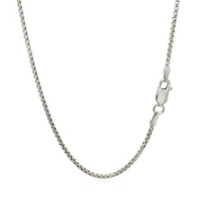 Load image into Gallery viewer, Sterling Silver Rhodium Plated Round Box Chain 1.5mm
