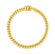 Load image into Gallery viewer, 7.0mm 14k Yellow Gold Classic Miami Cuban Solid Bracelet
