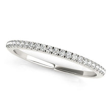 Load image into Gallery viewer, 14k White Gold Classic Pave Set Diamond Wedding Band (1/8 cttw)
