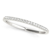 Load image into Gallery viewer, 14k White Gold Round Thin Diamond Wedding Band (1/4 cttw)
