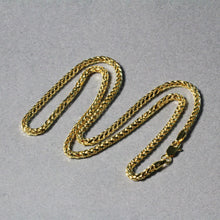 Load image into Gallery viewer, 2.7mm 14k Yellow Gold Lite Diamond Cut Round Franco Chain
