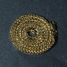 Load image into Gallery viewer, 2.7mm 14k Yellow Gold Lite Diamond Cut Round Franco Chain
