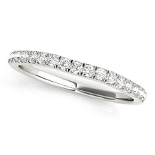 Load image into Gallery viewer, 14k White Gold Curved Style Diamond Wedding Ring (1/3 cttw)
