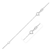 Load image into Gallery viewer, Double Extendable Box Chain in 14k White Gold (0.6mm)
