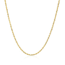 Load image into Gallery viewer, 10k Yellow Gold Solid Diamond Cut Rope Chain 1.4mm
