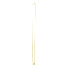Load image into Gallery viewer, 14k Yellow Gold MOP Evil Eye Necklace
