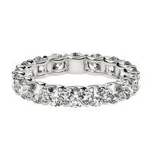 Load image into Gallery viewer, Round Cut Lab Grown Diamond Eternity Ring in 14k White Gold (2 cttw FG/VS2)
