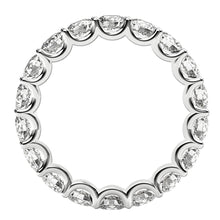 Load image into Gallery viewer, Round Cut Lab Grown Diamond Eternity Ring in 14k White Gold (2 cttw FG/VS2)
