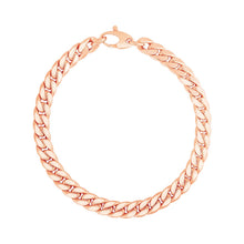 Load image into Gallery viewer, 14K Rose Gold Cuban Link Bracelet
