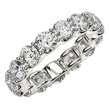 Load image into Gallery viewer, Round Cut Lab Grown Diamond Eternity Ring in 14k White Gold (5 cttw FG/VS2)
