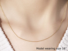 Load image into Gallery viewer, 14k Yellow Gold Round Cable Link Chain 1.1mm
