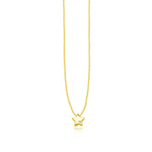 Load image into Gallery viewer, 14k Yellow Gold Polished Star Necklace with Diamond

