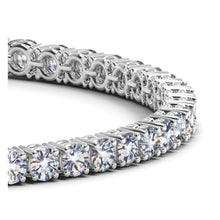 Load image into Gallery viewer, Lab Grown Round Diamond Tennis Bracelet in 14k White Gold (8 cctw F/G  VS2/SI1)
