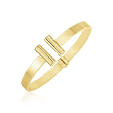 Load image into Gallery viewer, 14k Yellow Gold High Polish Bar Cuff Bangle (6mm)
