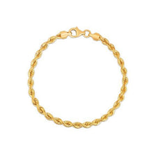 Load image into Gallery viewer, Silk Rope Chain Bracelet in 14k Yellow Gold  (3.70 mm)
