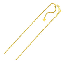 Load image into Gallery viewer, Sterling Silver in Yellow Finish 1.5mm Adjustable Rope Chain
