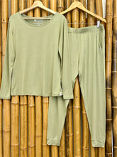 Load image into Gallery viewer, Women's Bamboo Lounge Set - Long Sleeve T-Shirt and Jogger Pants
