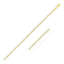 Load image into Gallery viewer, 2.6 mm 14k Two Tone Gold Pave Curb Chain
