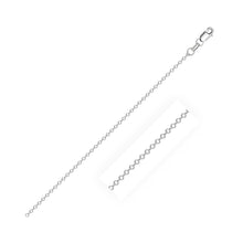 Load image into Gallery viewer, 10k White Diamond Cut Cable Link Chain (0.87 mm)
