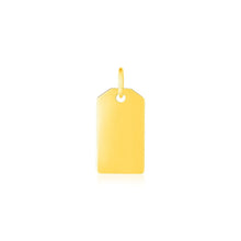 Load image into Gallery viewer, 14K Yellow Gold Tag Pendant
