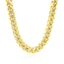 Load image into Gallery viewer, 9.25mm 14k Yellow Gold Classic Miami Cuban Solid Chain
