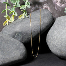 Load image into Gallery viewer, 14k Yellow Gold Diamond Cut Cable Link Chain 0.7mm
