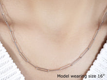 Load image into Gallery viewer, 14k White Gold Wire Paperclip Chain (2.7mm)
