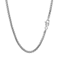 Load image into Gallery viewer, 14k White Gold Solid Round Box Chain (2.50 mm)
