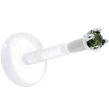 Load image into Gallery viewer, Solid 14K White Gold 1.5mm Genuine Green Diamond Bioplast Push in Monroe
