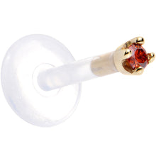 Load image into Gallery viewer, Solid 14K Yellow Gold 1.5mm Genuine Red Diamond Bioplast Push in Monroe

